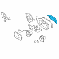 OEM 2007 Honda Civic Cap, Driver Side Housing (Silver Metallic) Diagram - 76255-SVA-A11ZF