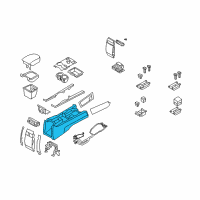 OEM 2009 Kia Borrego Console Assembly-Floor Diagram - 846102J000J7