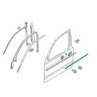 OEM 1998 BMW 540i Exterior Right Front Moulding Diagram - 51-21-8-159-258