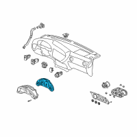 OEM 2002 Acura RSX Meter Assembly, Speed & Tacho Diagram - 78120-S6M-A01