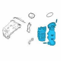 OEM 2021 Lexus NX300 Exhaust Manifold Converter Sub-Assembly Diagram - 25051-36240