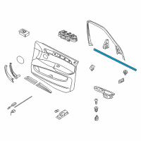 OEM BMW X6 Inner Left Window Channel Cover Diagram - 51-33-7-179-427