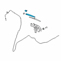 OEM Kia Rear Wiper Arm & Head Cap Assembly Diagram - 988152P000