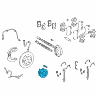 OEM 2014 Lexus LS460 Front Axle Hub Sub-Assembly, Left Diagram - 43560-50013