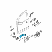 OEM Nissan Titan Rear Door Inside Handle Assembly, Passenger Side Diagram - 80670-7S000