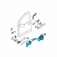 OEM 2008 Nissan Titan Front Right (Passenger-Side) Door Lock Actuator Diagram - 80500-9FG0A