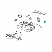 OEM 2004 BMW X3 Bulb Socket, Yellow Bulb Diagram - 63-21-6-904-049