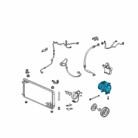 OEM 2009 Acura MDX Compressor Diagram - 38810-RN0-A01