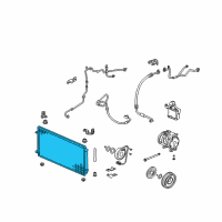 OEM 2008 Acura MDX Condenser Assembly Diagram - 80110-STX-A01