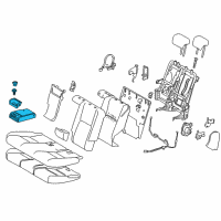 OEM 2016 Lexus NX200t Rear Seat Armrest Assembly, Center Diagram - 72830-78020-A3