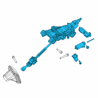 OEM 2017 Lincoln MKX Column Assembly Diagram - F2GZ-3C529-AF