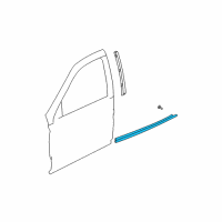 OEM 2000 Saturn LS1 Sealing Strip Asm, Front Side Door Window Outer Diagram - 22679786