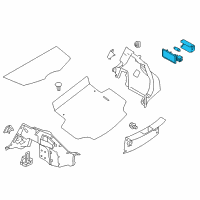 OEM 2018 Nissan Versa Note Room Lamp Assy-Luggage Diagram - 26490-JD000