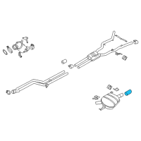 OEM 2018 BMW 640i Gran Coupe Tailpipe Trim, Black Chrome Diagram - 18-30-8-626-909