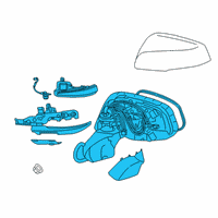 OEM 2020 Toyota RAV4 Mirror Assembly Diagram - 87910-42E31