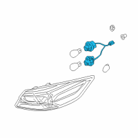 OEM Hyundai Elantra Rear Combination Holder & Wiring, Exterior Diagram - 92480-F3000