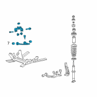 OEM 2013 Cadillac CTS Upper Control Arm Diagram - 25849157