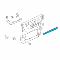 OEM 1998 Honda CR-V Weatherstrip, RR. Door (Inner) Diagram - 72835-S10-003