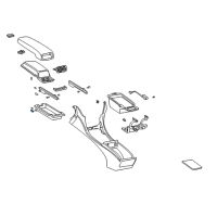 OEM 2006 Lexus LS430 Box Assy, Console, Rear Diagram - 58910-50010