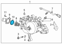OEM Chevrolet Trailblazer Water Inlet Seal Diagram - 12587397