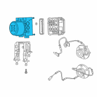 OEM 2020 Dodge Charger Anti-Lock Brake Control Unit Diagram - 68258639AA