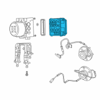 OEM Dodge Challenger Anti-Lock Brake System Module Diagram - 68297830AB