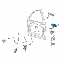 OEM 2001 Lincoln Navigator Handle, Outside Diagram - 5C6Z-1622404-AAPTM