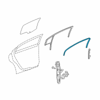 OEM 2012 Chevrolet Malibu Weatherstrip, Rear Side Door Window Inner Diagram - 20856460