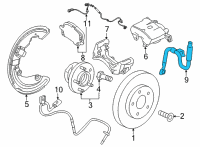 OEM 2021 Cadillac CT4 Brake Hose Diagram - 84760149