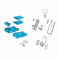 OEM 2022 Lexus RX350 Rear Seat Armrest Assembly, Center Diagram - 72830-0E300-A4