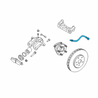 OEM 2008 Cadillac STS Brake Hose Diagram - 19366713