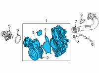 OEM 2021 BMW M4 COOLANT PUMP WITH SUPPORT Diagram - 11-51-8-054-857