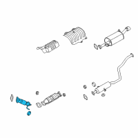 OEM 2012 Kia Forte Koup Front Exhaust Pipe Diagram - 286101M200