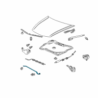 OEM 2012 Honda Accord Stay, Hood Opener Diagram - 74145-TA5-A00