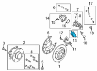 OEM Lincoln Corsair Rear Pads Diagram - JX6Z-2200-E