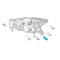 OEM Infiniti JX35 High Beam Bulb Diagram - 26717-9B91C