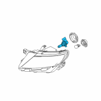 OEM 2015 Lincoln MKX Headlamp Bulb Diagram - BT4Z-13N021-A