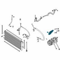 OEM 2018 Lincoln MKZ Compressor Assembly Bracket Diagram - CV6Z-19D624-C