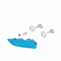 OEM 2009 Acura MDX Lamp Unit, Driver Side Diagram - 33951-STX-A01