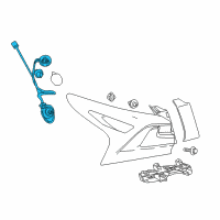 OEM Lexus NX300h Socket & Wire, Rear Combination Lamp Diagram - 81555-78010