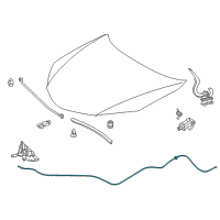 OEM 2016 Toyota Corolla Release Cable Diagram - 53630-02280