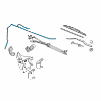 OEM Chevrolet Washer Hose Diagram - 15190209