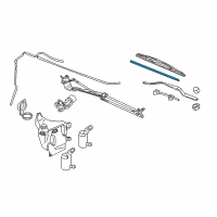 OEM Pontiac Wiper, Windshield Diagram - 12335833