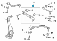 OEM 2015 Hyundai Genesis Flange Nut Diagram - 62618-2G000