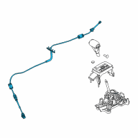 OEM 2008 Ford Fusion Shift Control Cable Diagram - 6E5Z-7E395-E