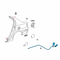 OEM 2003 Toyota Echo Release Cable Diagram - 77035-52060