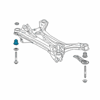 OEM Toyota Camry Suspension Crossmember Lower Insulator Diagram - 52271-33080