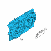 OEM 2015 Lincoln MKS Fan Assembly Diagram - DG1Z-8C607-J