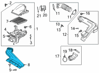 OEM 2022 Hyundai Sonata Duct Assembly-Air Diagram - 28210-L5100
