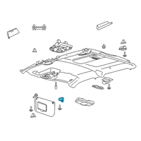 OEM 2021 Ford F-350 Super Duty Visor Bracket Diagram - FL3Z-1504132-AA